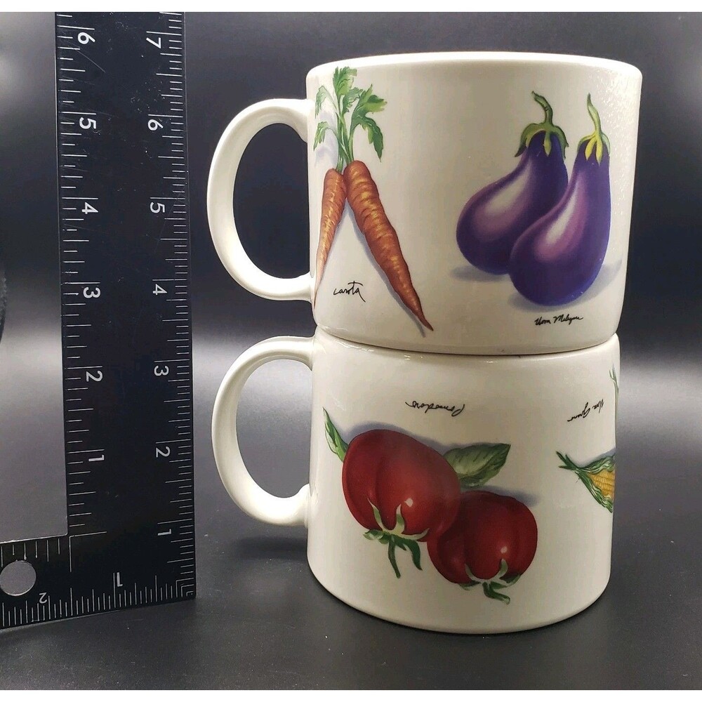 Tabletops Unlimited Fresh Veggies Soup Cup Mug Dishwasher, Oven, Microwave safe! - Picture 8 of 8